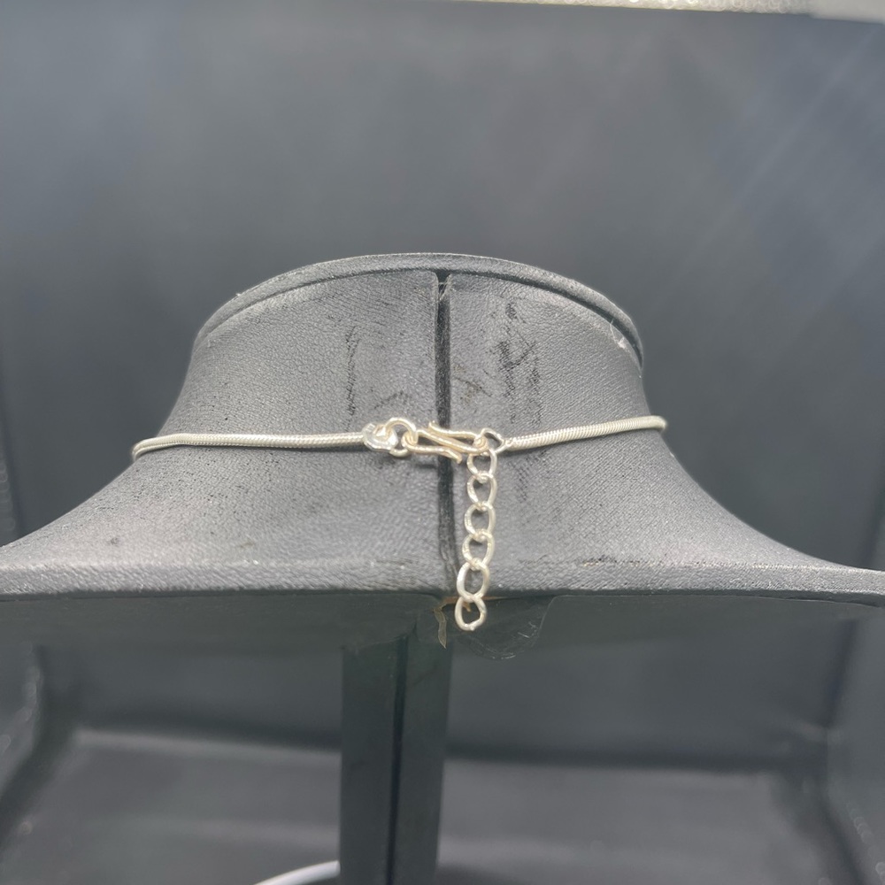 Solid Sterling Silver Tear Drop Adjustable Neckla… - image 4